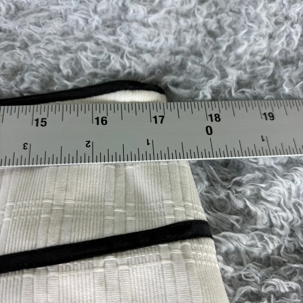 Ann Taylor Ivory Cream Textured Mini Skirt Black Trim Career Size 12